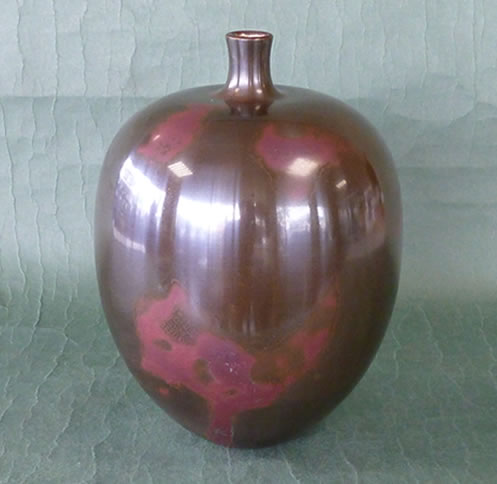 花瓶 花器 フラワーベース 青銅 鋳物 ひょうたん 六角形 工芸品 レトロ