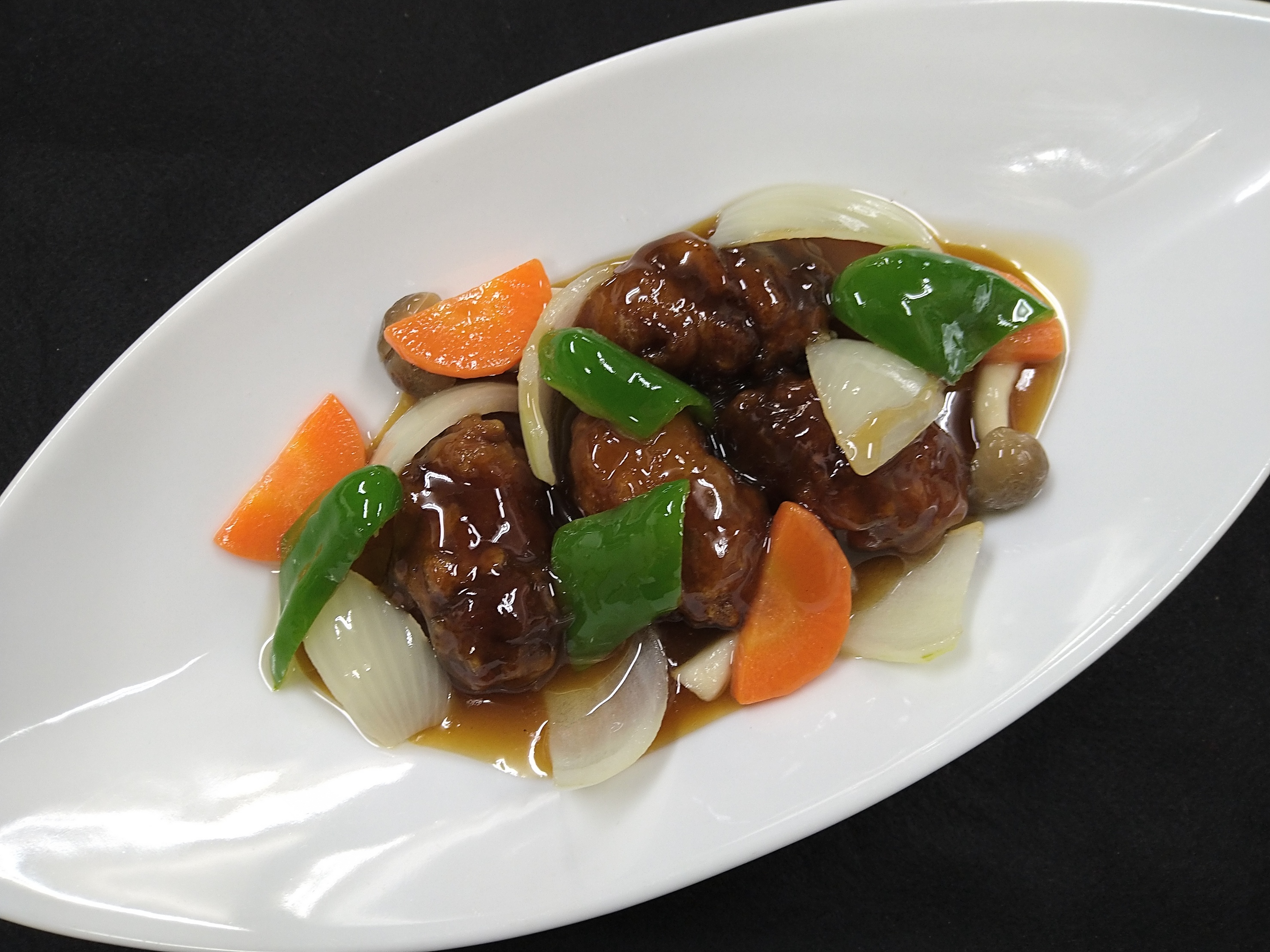 豚バラ肉巻き酢豚（醤油）