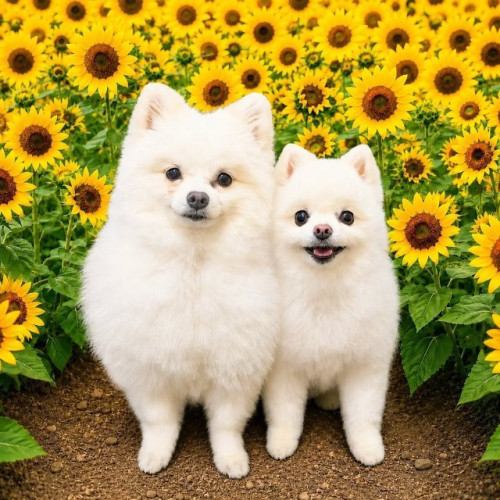 ピスタくん(左)とココちゃん(右)🐶🤍
