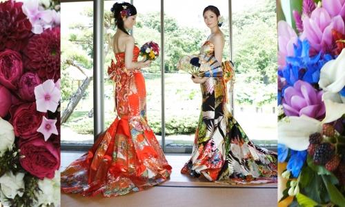 着物（和服）をドレス（洋服）へ リフォームした 着物リメイクドレス（kimonodress）：和ドレス（wadress）