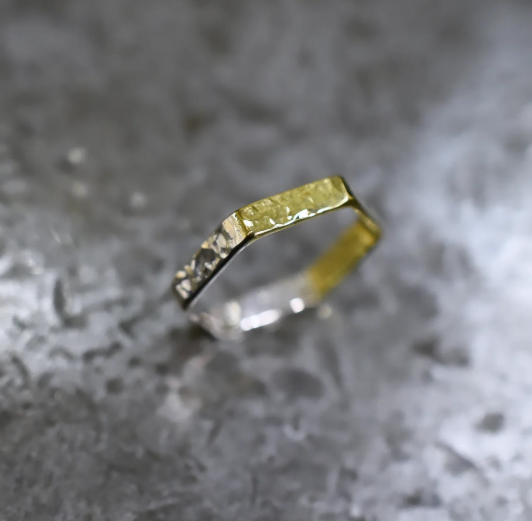 🐝バイカラー六角リング🐝