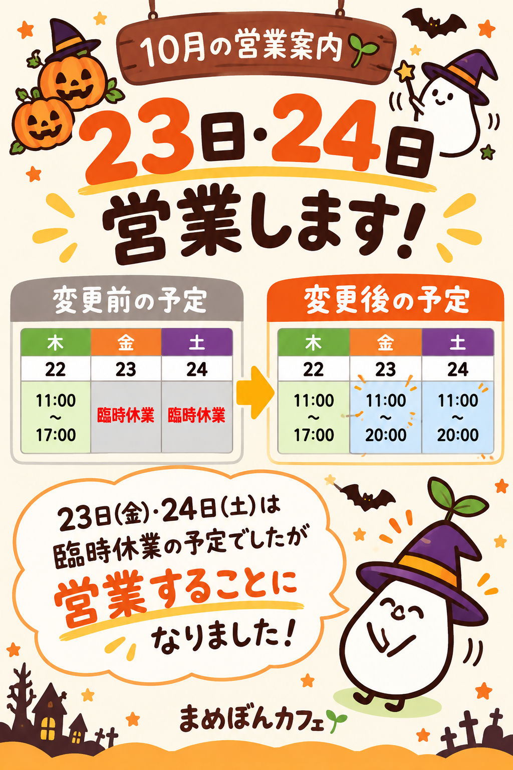 開業予定の変更