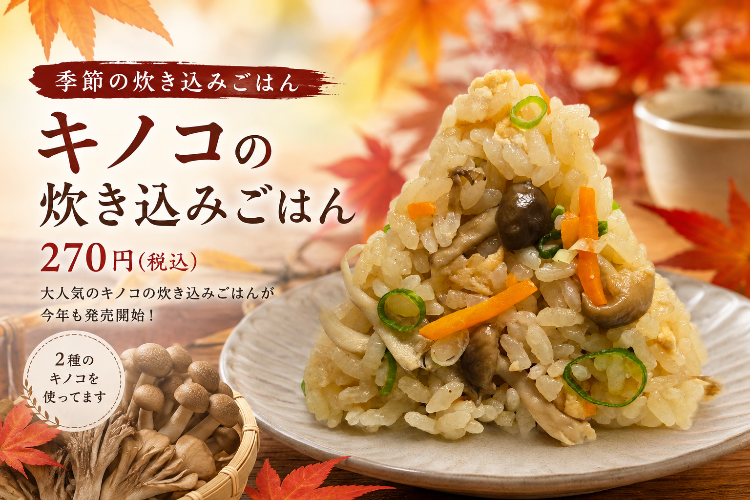 季節の炊き込みごはん★秋の人気メニュー
