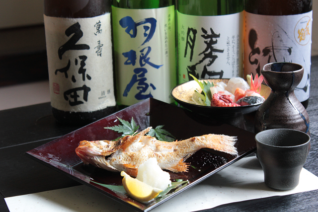 刺身　焼魚には合う日本酒ございます。