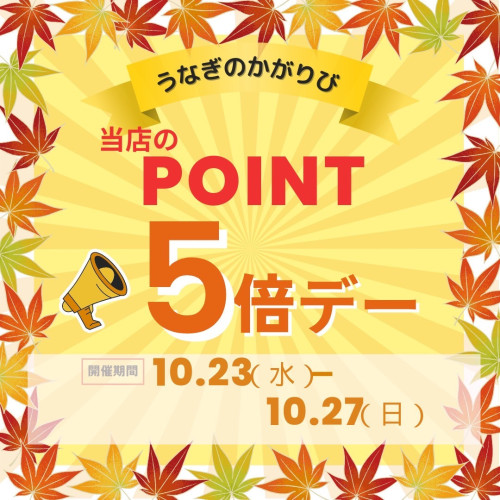 🎁ポイント5倍デー🎁