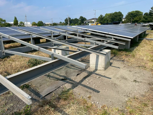 太陽光発電所 地盤沈下復旧工事