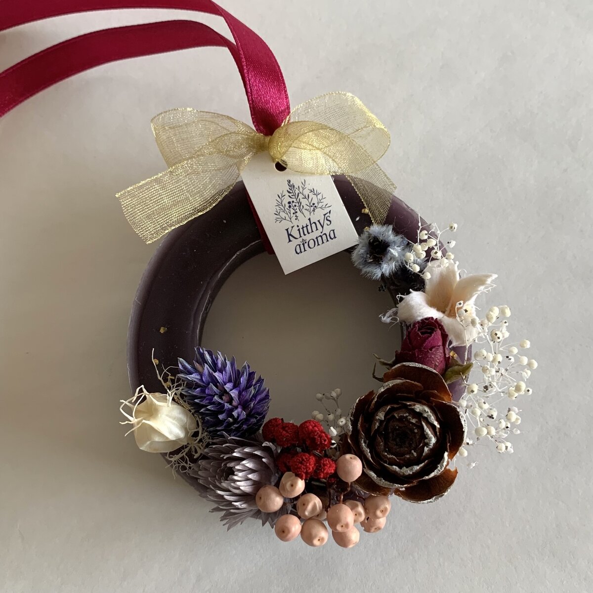 アロマワックスサシェ（wreath purple）