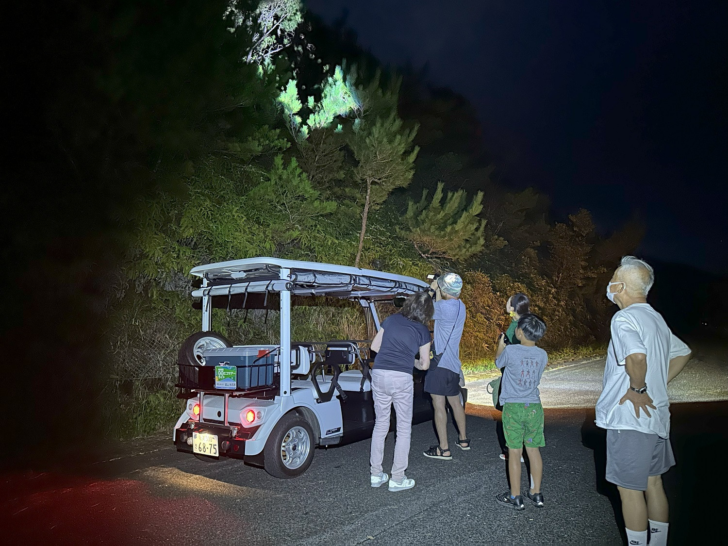 奄美初の電気自動車でのナイトツアーです。