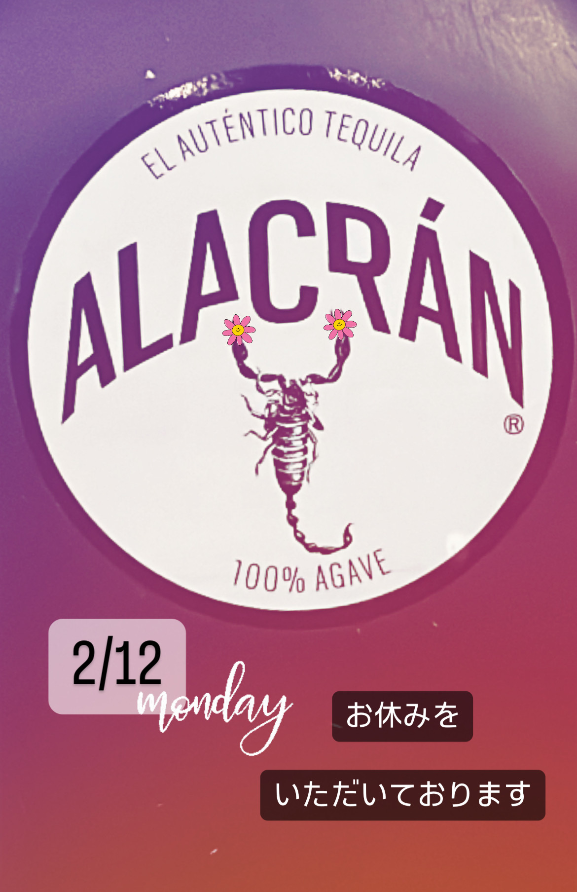 ＊ 2/12(月) ＊