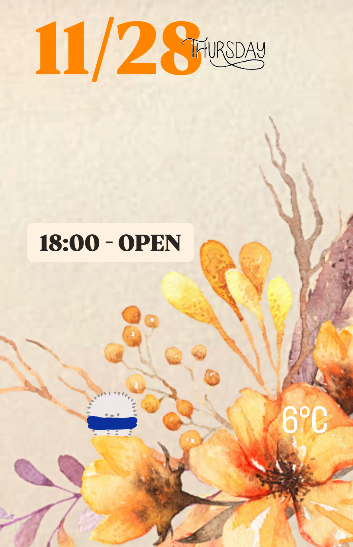＊ 11/28(木)夜営業 ＊