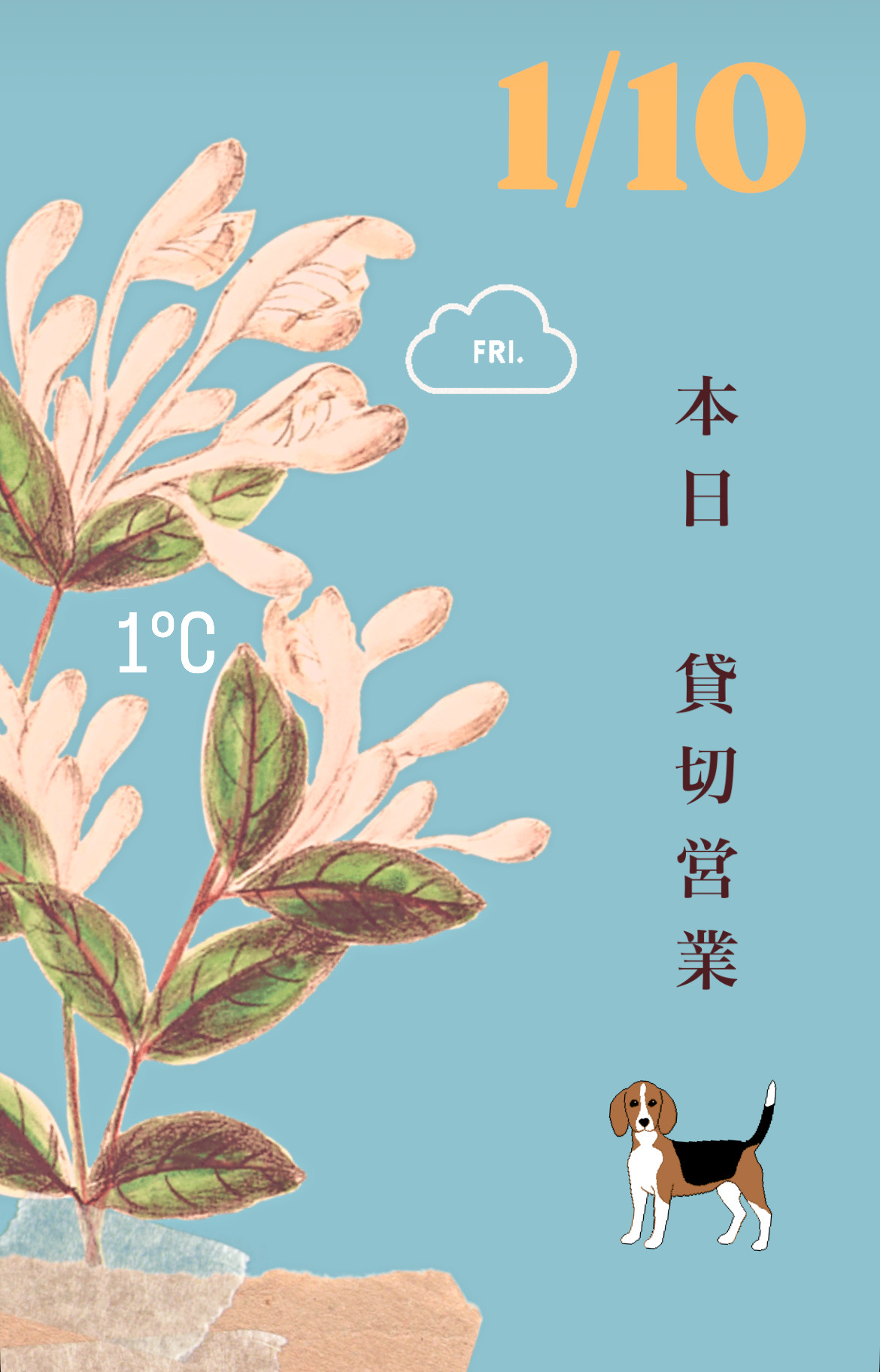 ＊ 1/10(金)夜営業 ＊