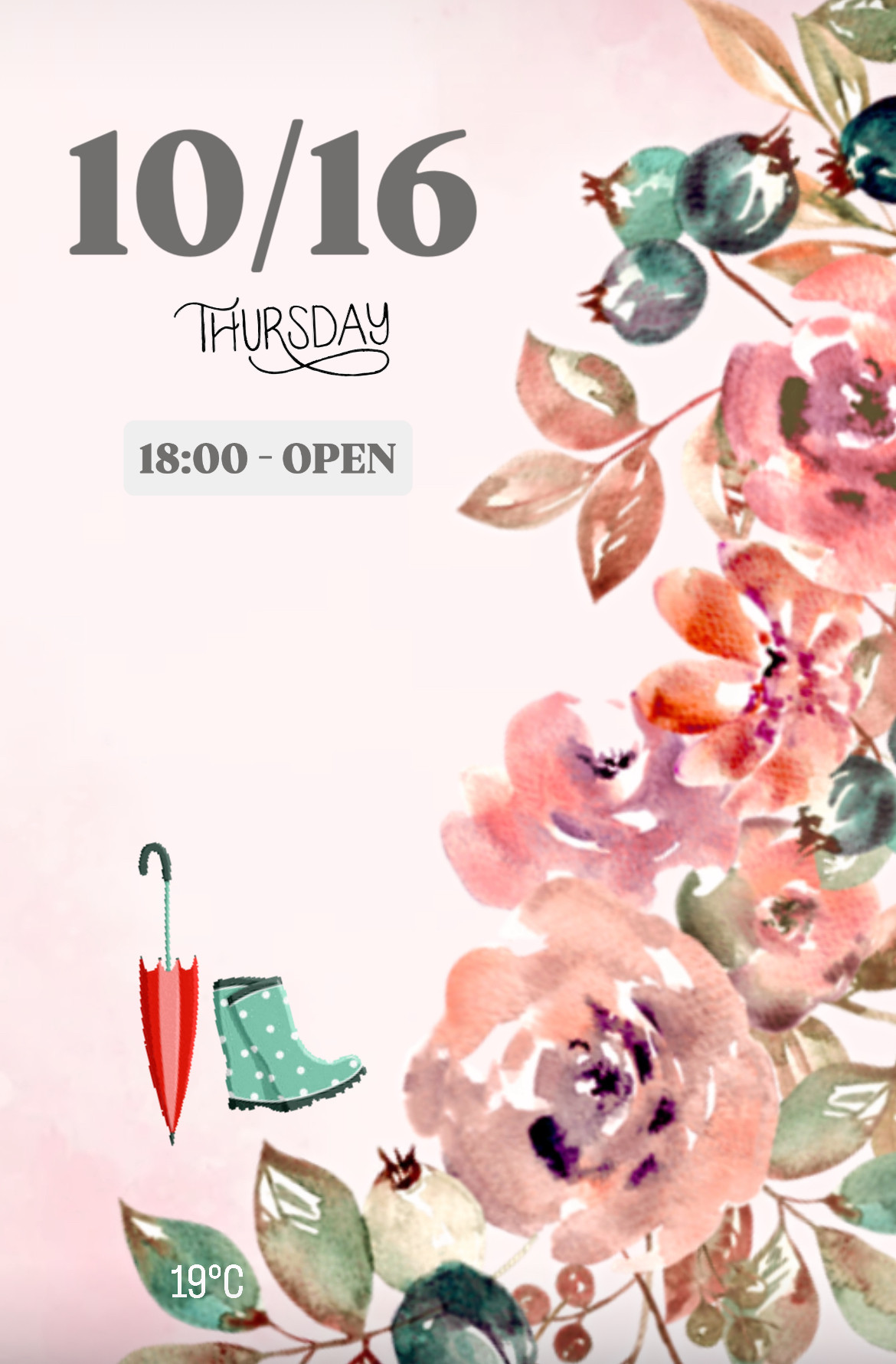 ＊ 10/16(木)夜営業 ＊