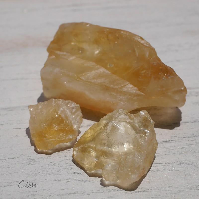 天然石シトリン(ブラジル産)ラフロック黄水晶11月誕生石 原石穴なし☆それぞれ現物画像あり