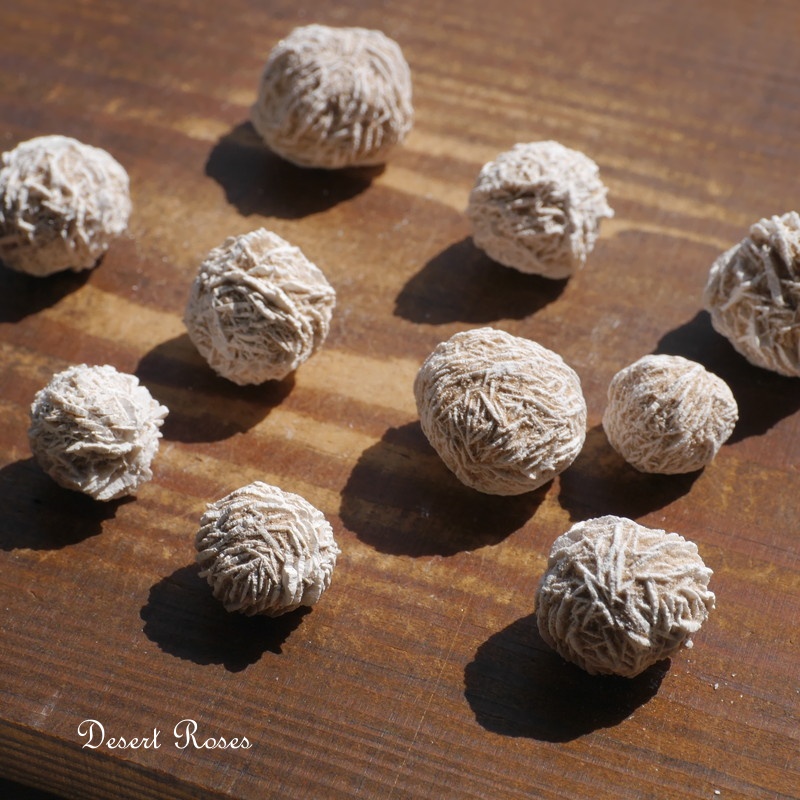 天然石 10個セット 砂漠の薔薇 デザートローズ(メキシコ産)合計約37～40g セレナイトローズ