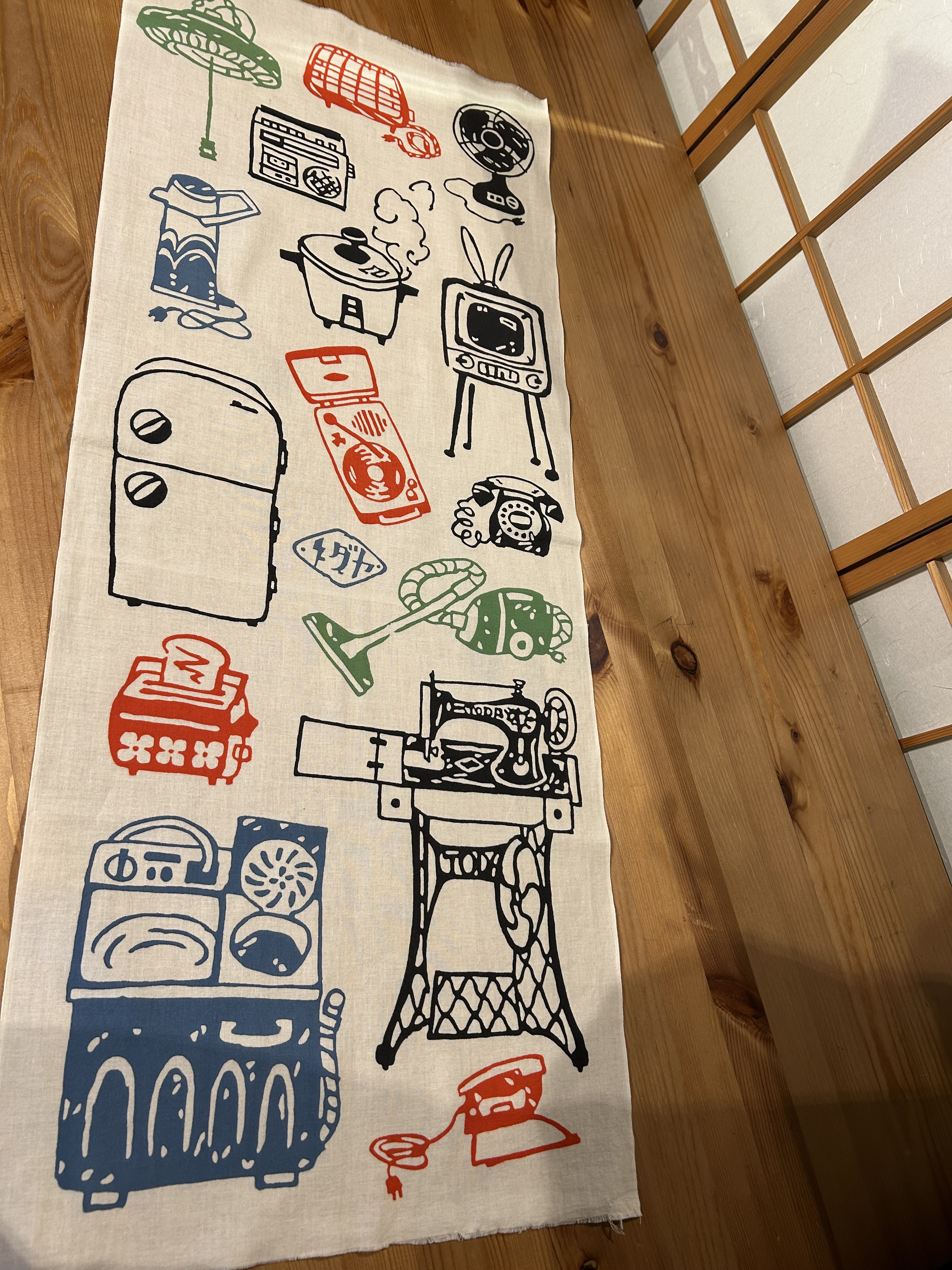 手ぬぐい「昭和家電」