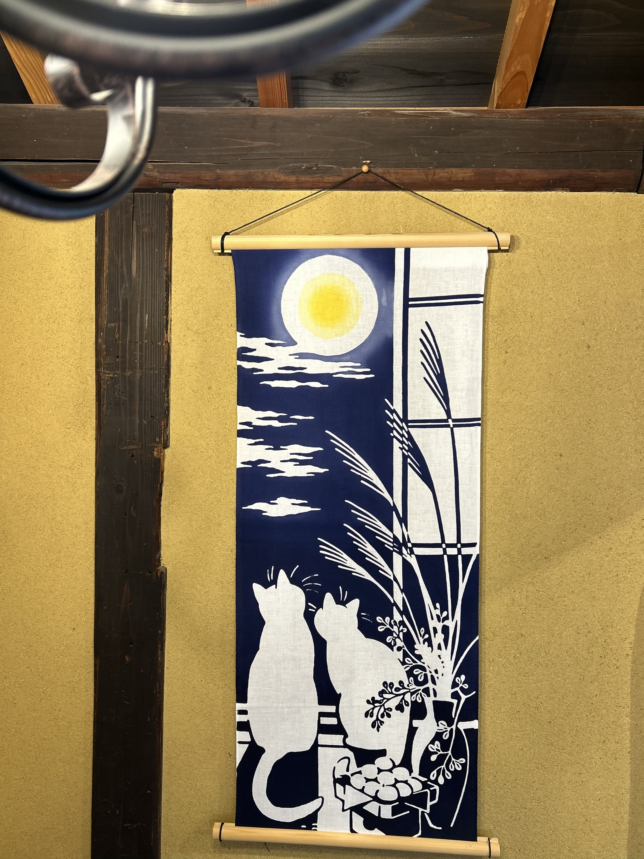 手ぬぐい「月見ネコ」