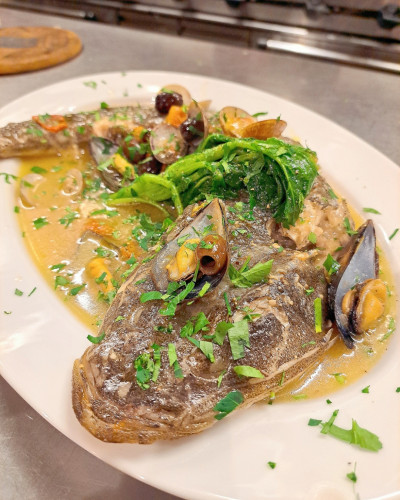 コチのアクアパッツァ