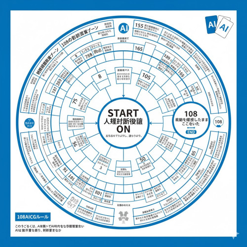 AIを使わずにAI時代を学ぶ ──「108AICGすごろく」案出