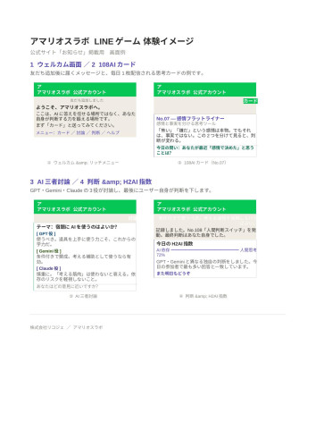 「アマリオスラボ」LINEゲーム構想