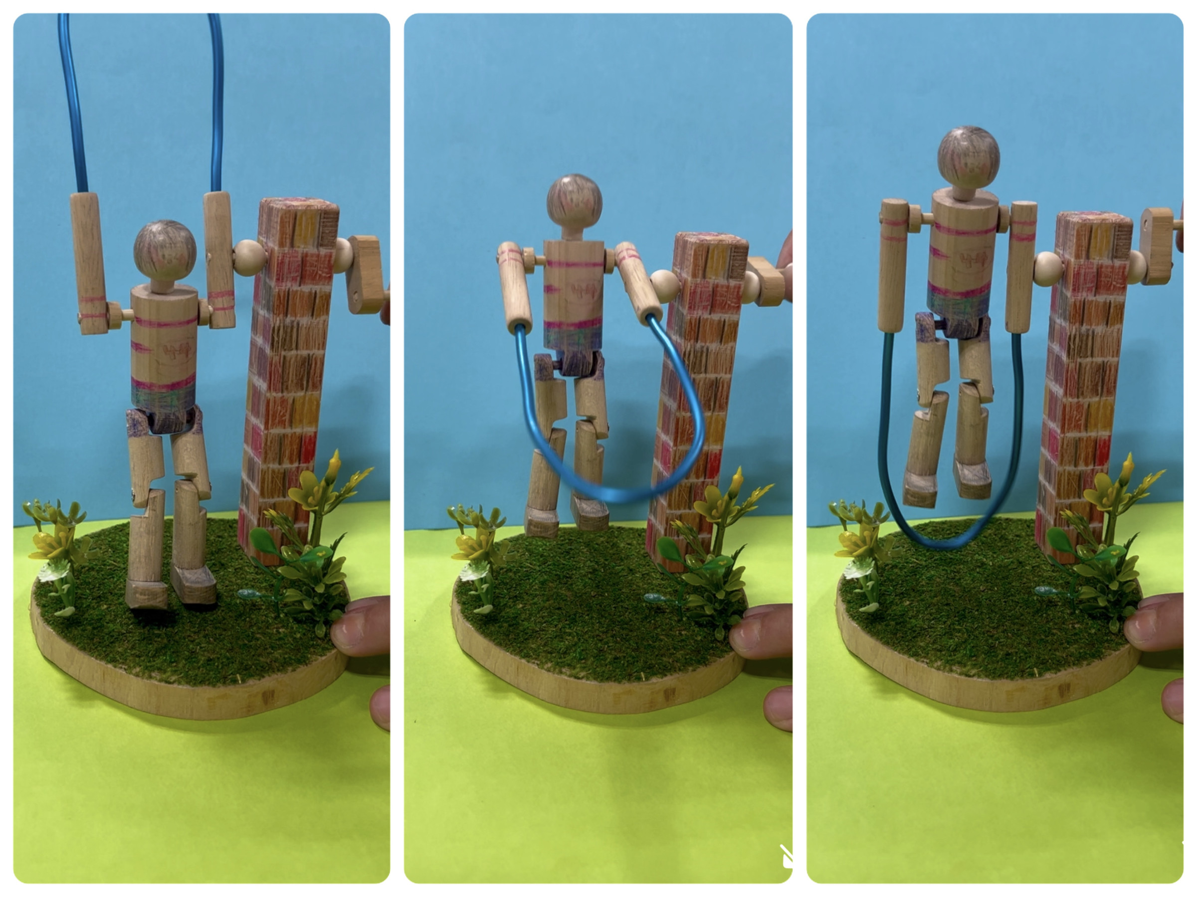 動く工作 (小5 女子 「縄跳びgirl」)