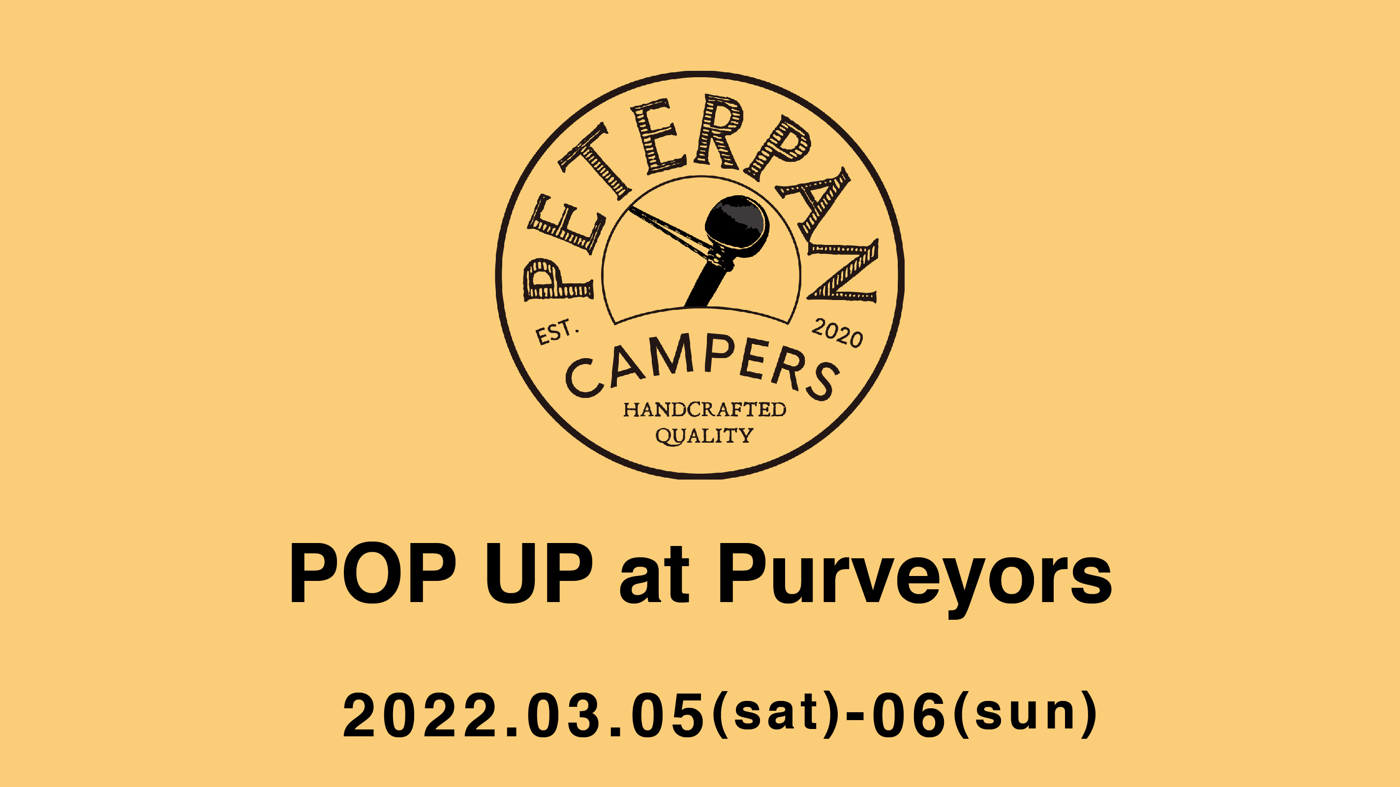 3/5-6 PETERPAN CAMPERS POP UP at Purveyors