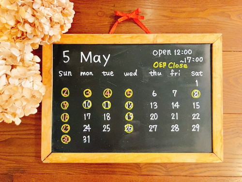 5月　営業カレンダー
