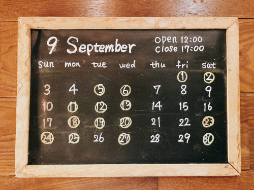修正　9月営業カレンダー