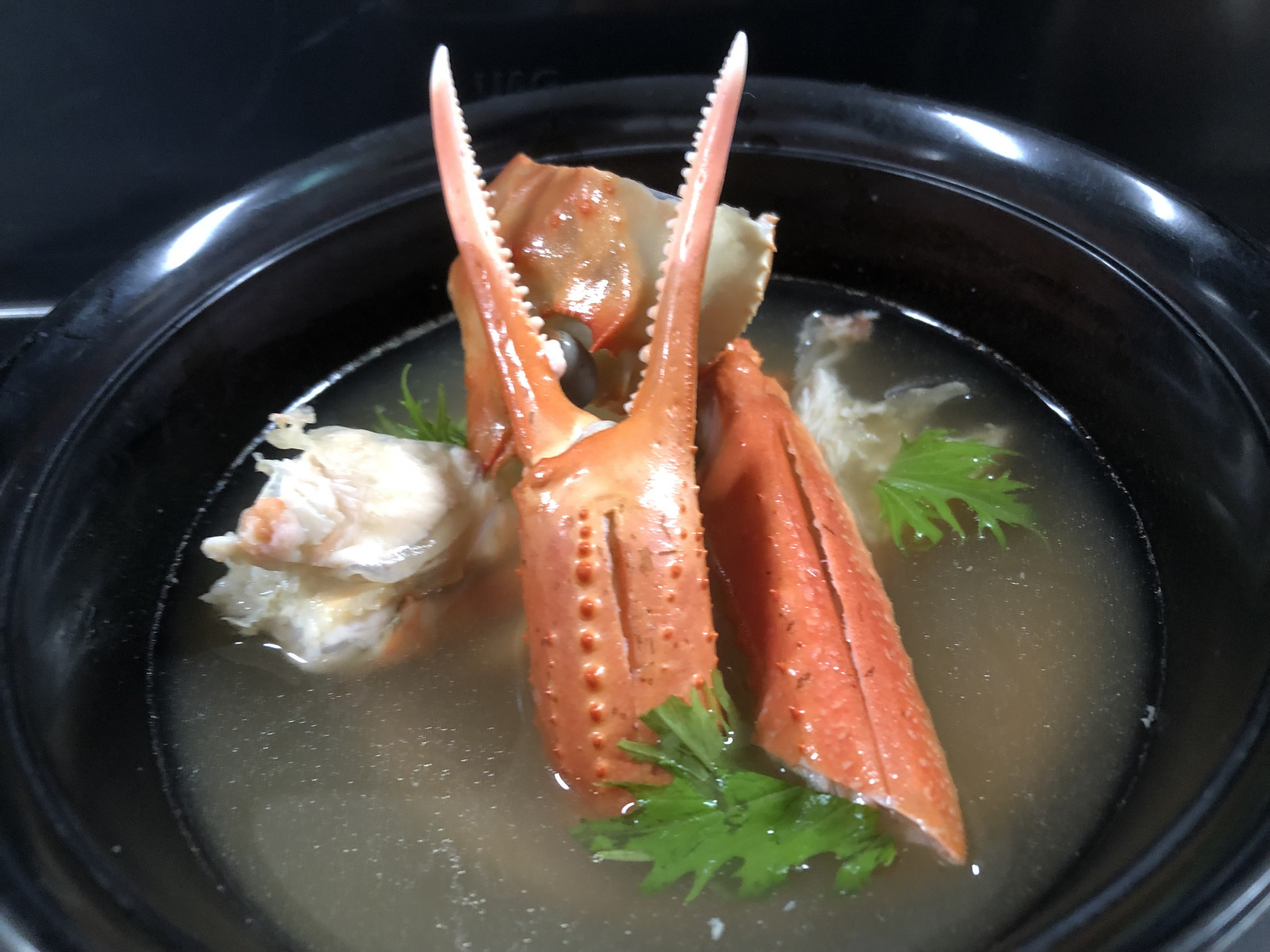 季節の汁　郷土の味「紅ずわい蟹汁」