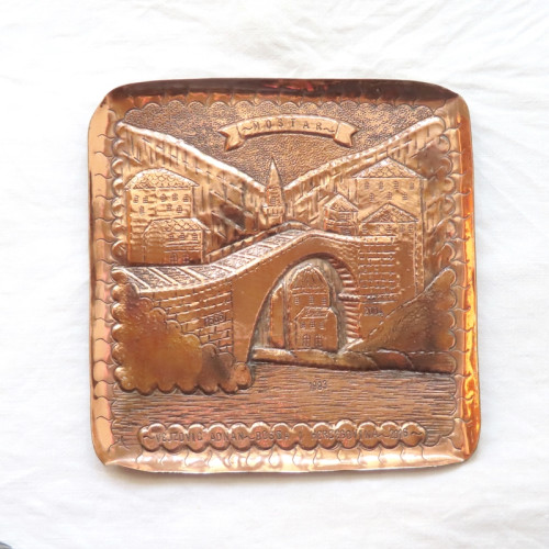 【online shop】新商品のお知らせ 新古品│ボスニア|壁掛け|銅│モスタル(Mostar)|16cm