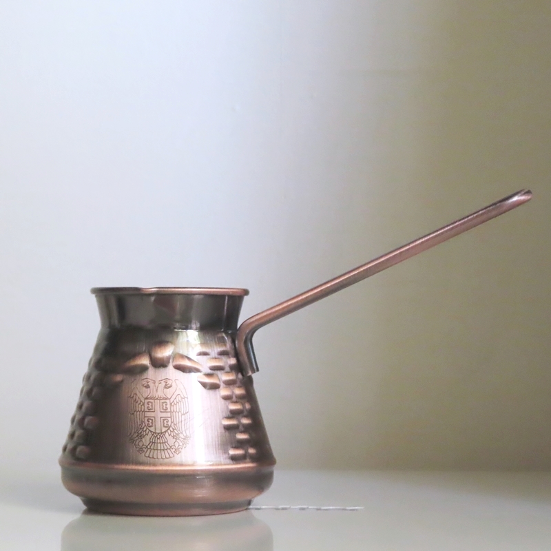 【online shop】再入荷のお知らせ セルビア製トルココーヒー鍋（ＤＺＥＺＶＡ）｜紋章│２００ｍｌ