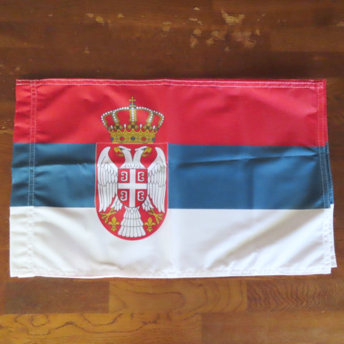 【online shop】再入荷のお知らせ セルビア国旗|ポリエステル製|60cm×40cm