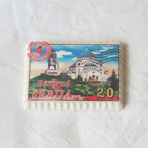 【online shop】新入荷のお知らせ セルビア製マグネット|ベオグラード(聖サヴァ大聖堂/Beograd SRBIJA)│6cm