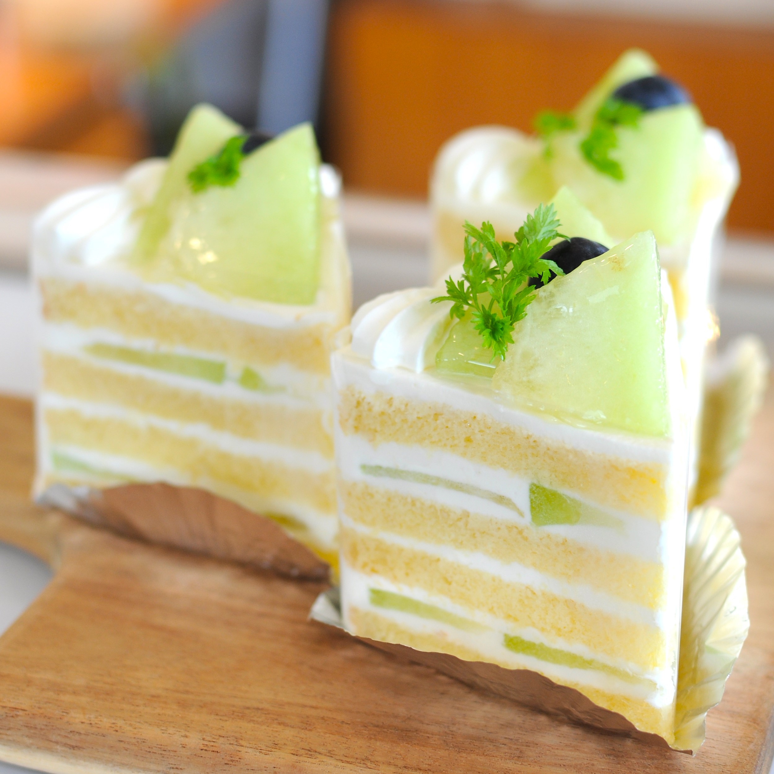 メロンのショートケーキ