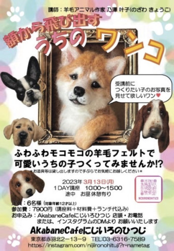 ✳︎羊毛アニマルワークショップのお知らせ✳︎