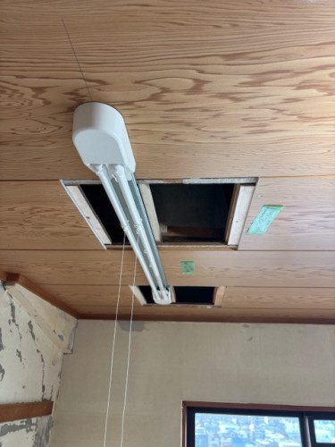 室内物干しの設置