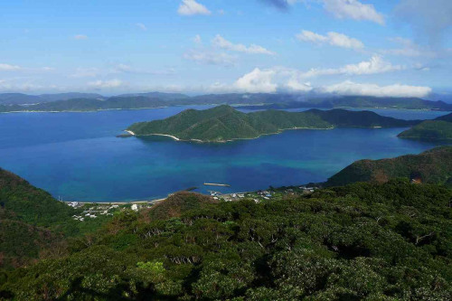 長雲峠から見た龍郷湾