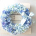blue hydrangea wreath