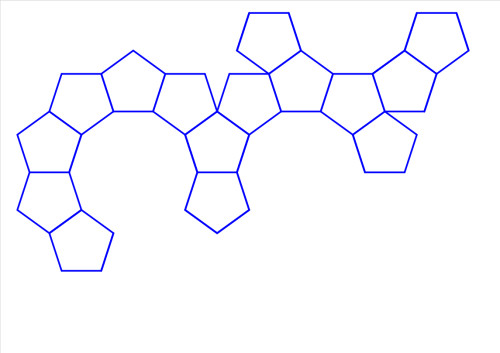 ペンタゴナルシェルフの平面展開のシミュレーション（その3） 