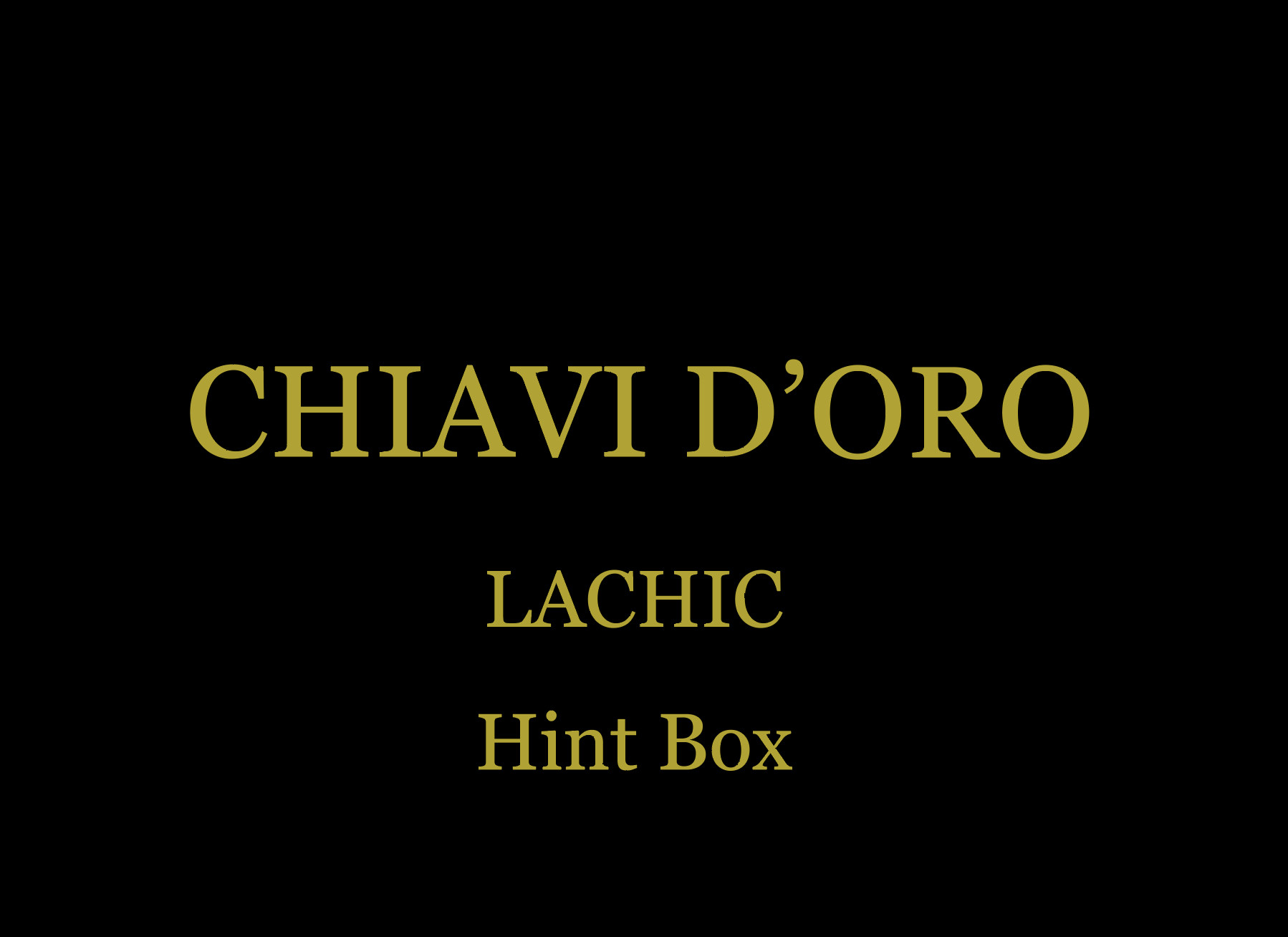LACHIC Hint Box.  Leather Order