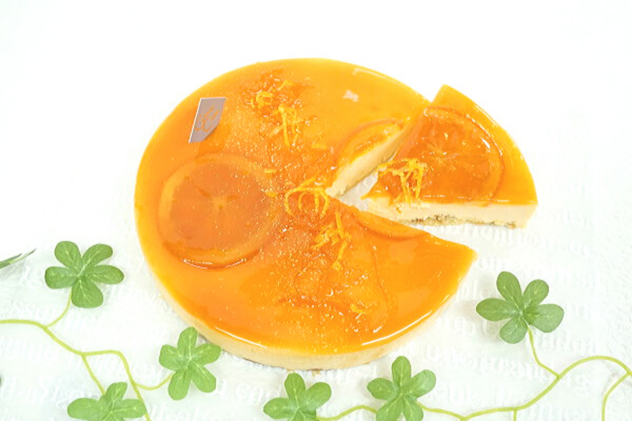 オレンジのチーズケーキ