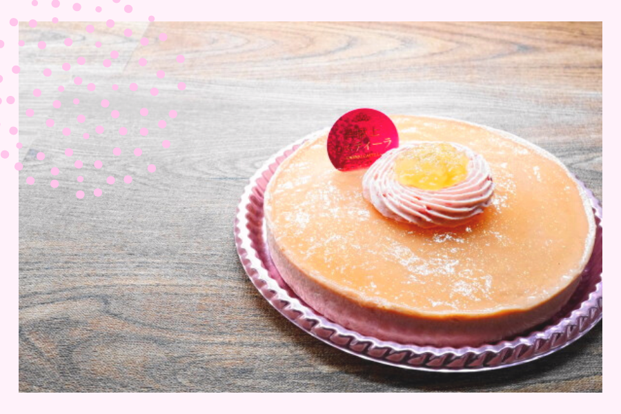 桃のチーズケーキ