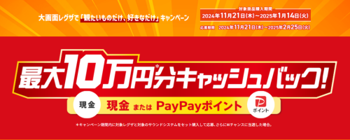 ★大画面レグザで「観たいものだけ、好きなだけ」キャンペーン★