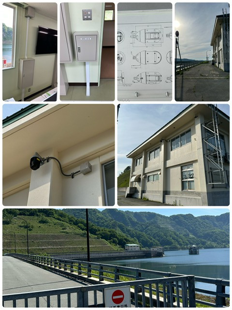 令和６年４月～５月　新鶴子ダム　WEBカメラ新設工事