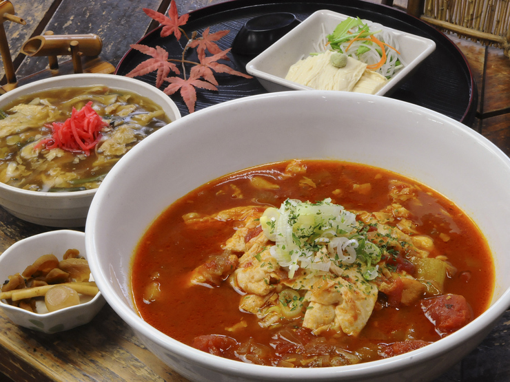ゆば丼ゆばトマトラーメン定食