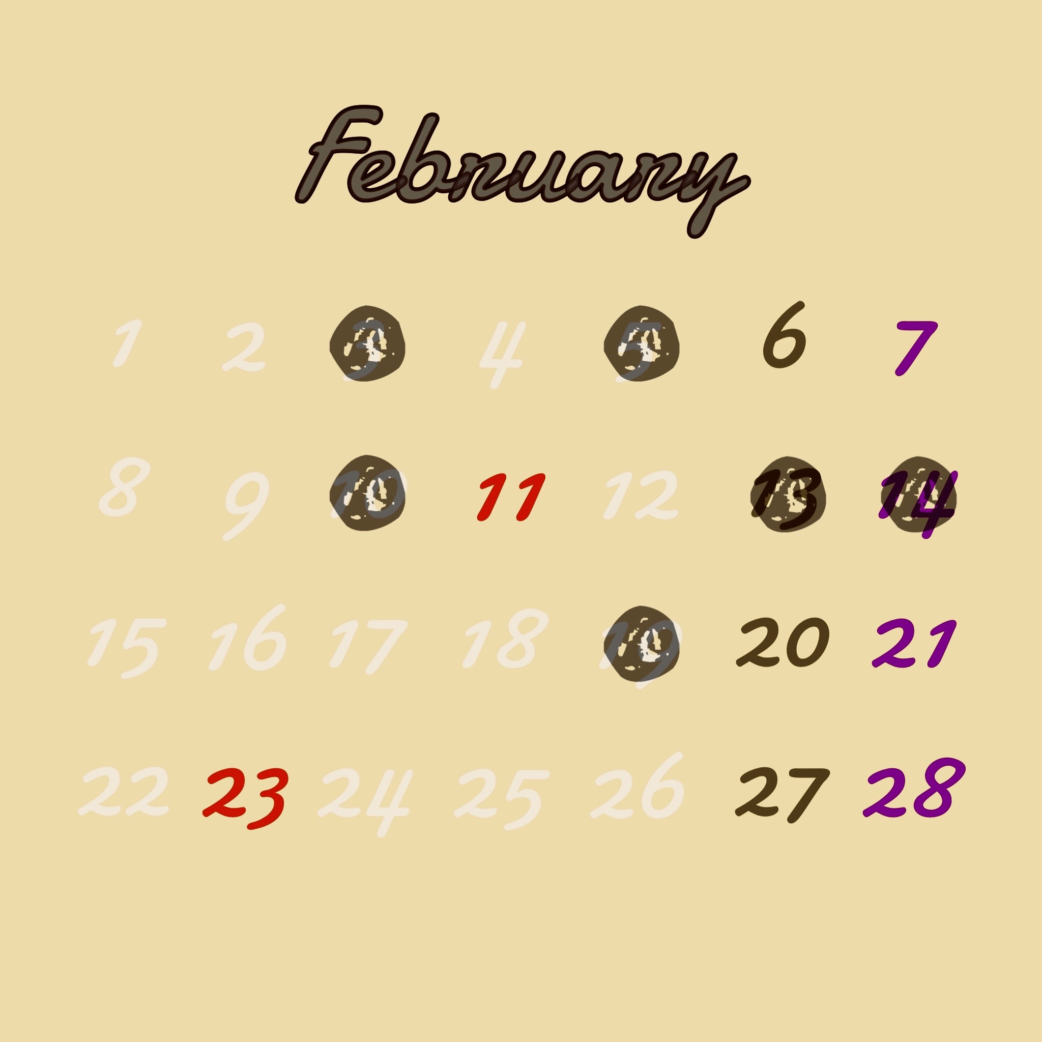 ☆2月の店休日☆