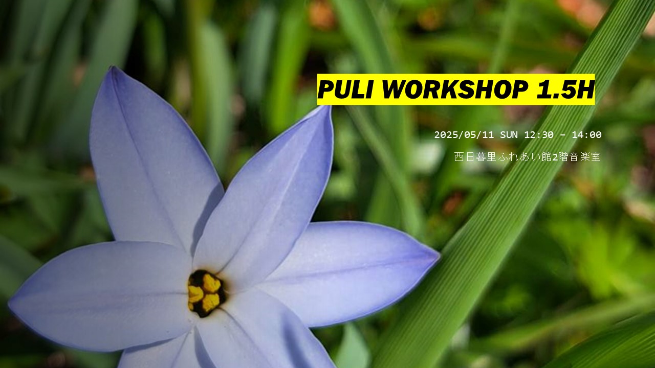 PULI WORKSHOP 5月のお知らせ