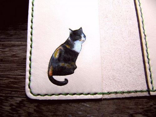 愛猫をモチーフにした革製キーケース（オーダーメイド）