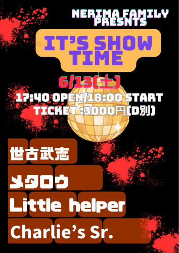 (夜)LIVE: Charlie’s Sr./Little helper/世古武志/メタロウ