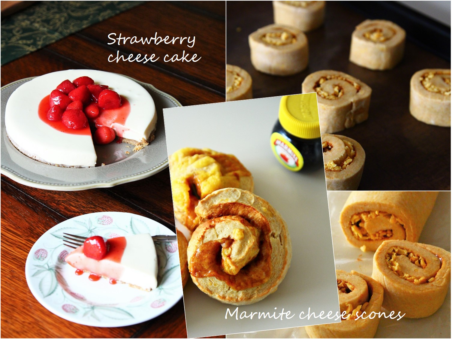 2021年 7月 <Marmite cheese scones & Strawberry cheese cake >