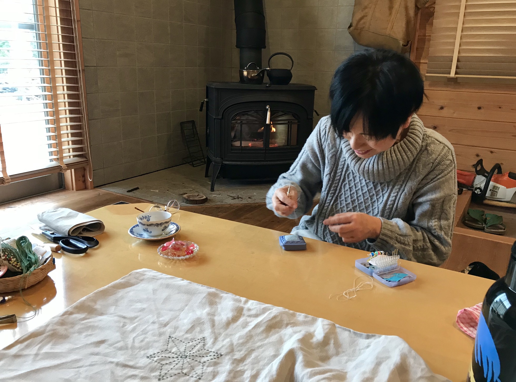 超かんたん♪麻リネン枕カバー作り